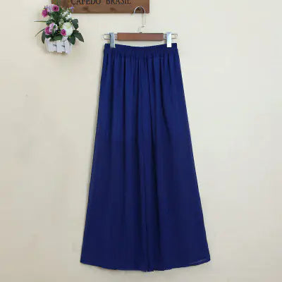 Chiffon Long Pants Skirt - Fashion Palazzo Pants