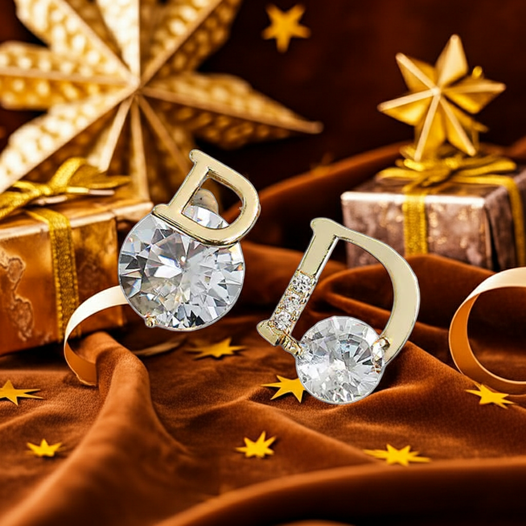 Simple Shiny Asymmetric Earrings - Women's Party Jewelry