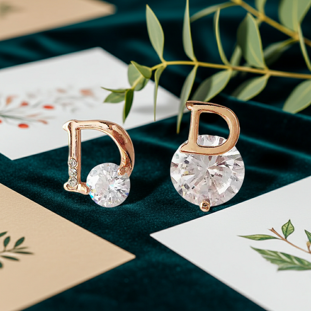 Simple Shiny Asymmetric Earrings - Women's Party Jewelry