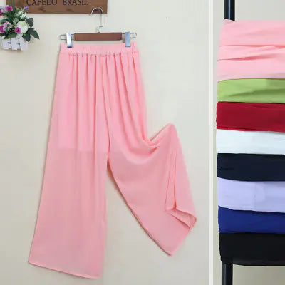 Chiffon Long Pants Skirt - Fashion Palazzo Pants