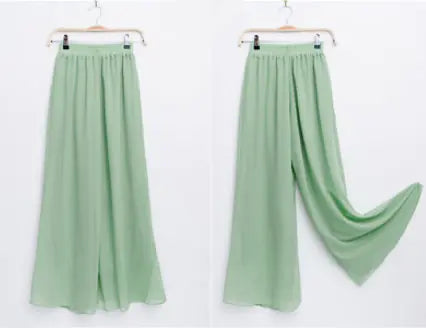 Chiffon Long Pants Skirt - Fashion Palazzo Pants