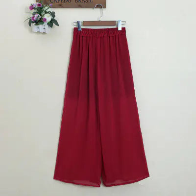 Chiffon Long Pants Skirt - Fashion Palazzo Pants