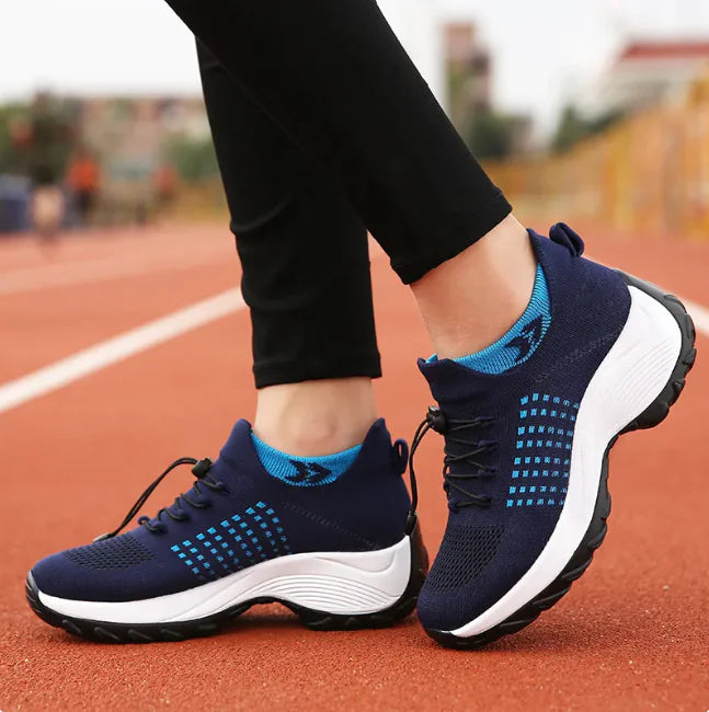 Breath Flex Flyknit Sports Shoes - Plus Size Women's Athletic Shoes