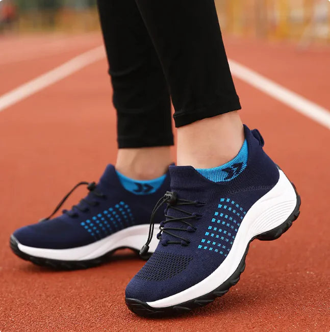 Breath Flex Flyknit Sports Shoes - Plus Size Women's Athletic Shoes