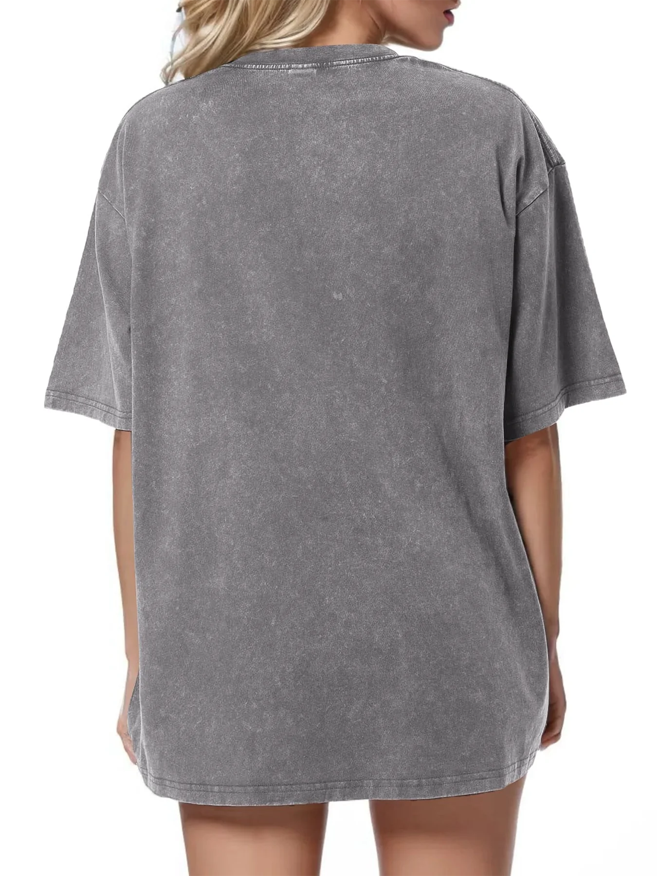 Love Heart Graffiti Printed Washed T-Shirt Womens Cotton Tops Comfortable Distressed O-Neck Streetwear Summer Womans Clothes