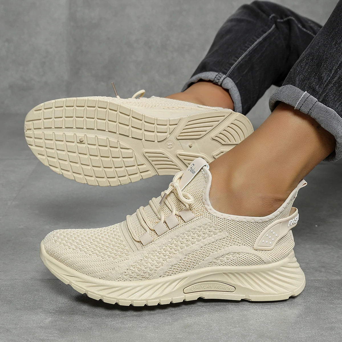 Women's Casual Sneakers - Fly Weave Fashion Sports Shoes