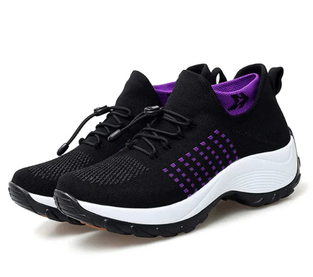 Breath Flex Flyknit Sports Shoes - Plus Size Women's Athletic Shoes