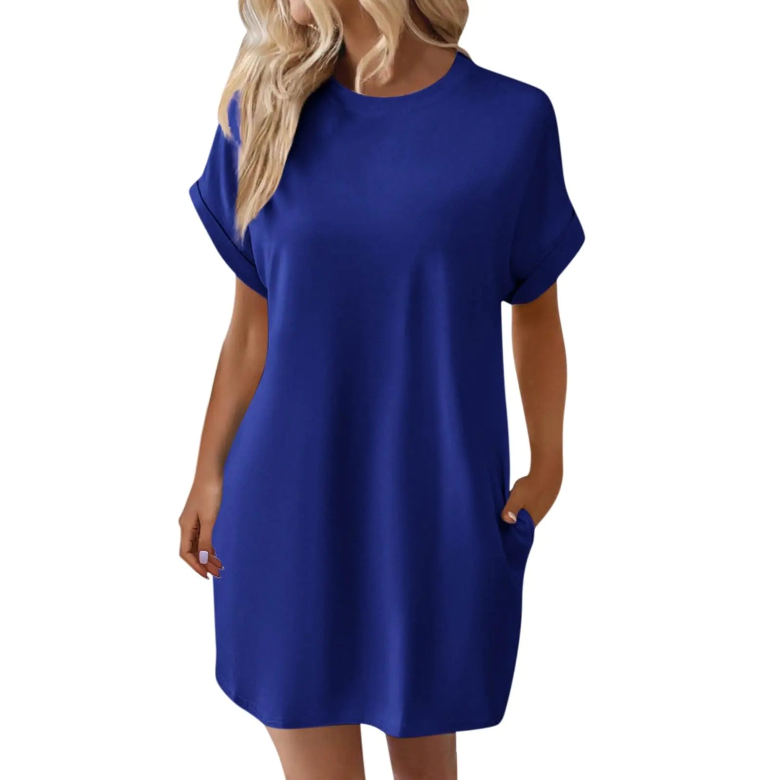 Boho Western Vintage T-Shirt Dress - Casual Short Sleeve Dress