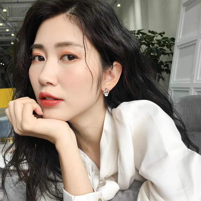 Simple Shiny Asymmetric Earrings - Women's Party Jewelry