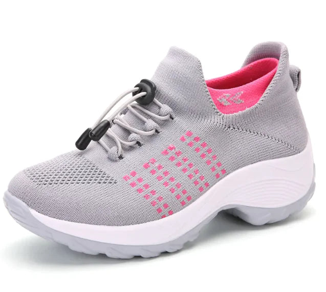 Breath Flex Flyknit Sports Shoes - Plus Size Women's Athletic Shoes