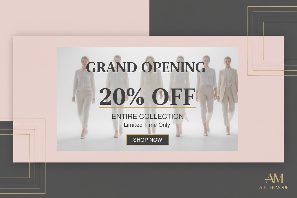 Grand Opening 20% Off Banner