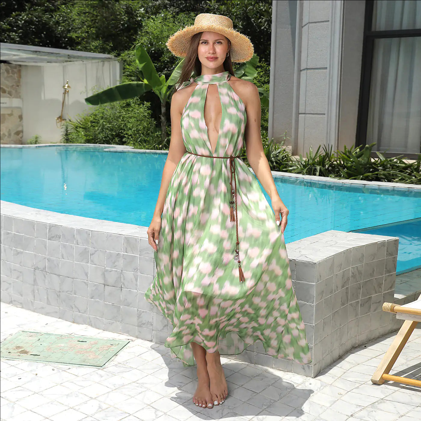 Fashion Printed Dress - Elegant Everyday Dress