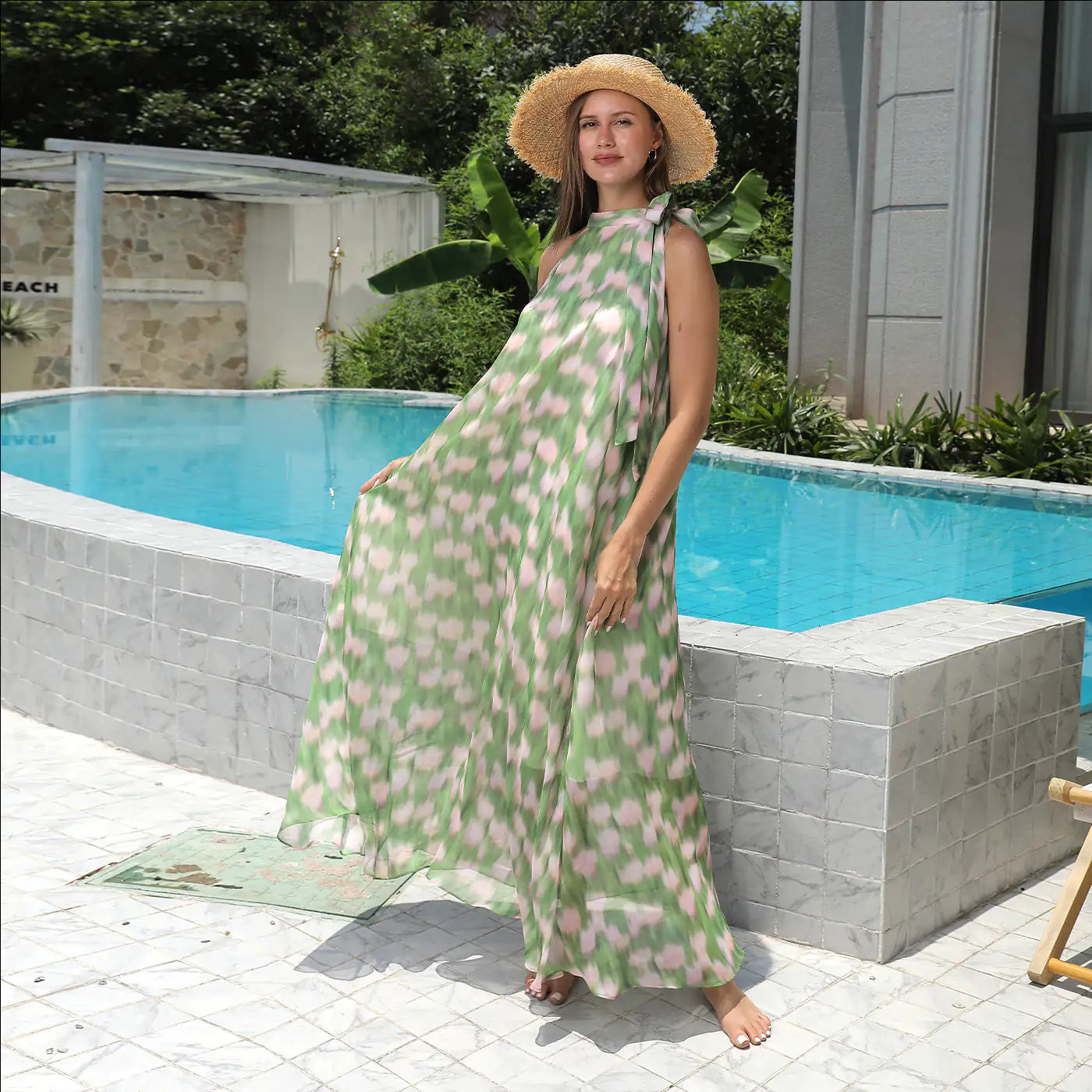 Fashion Printed Dress - Elegant Everyday Dress