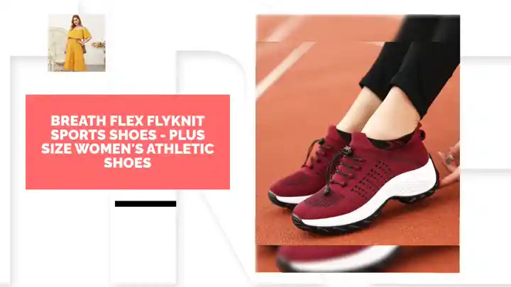 Breath Flex Flyknit Sports Shoes - Plus Size Women's Athletic Shoes by@Outfy