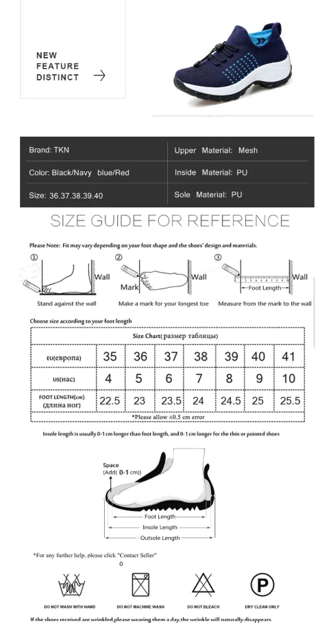 Breath Flex Flyknit Sports Shoes - Plus Size Women's Athletic Shoes